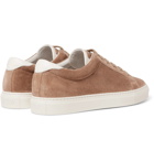 Brunello Cucinelli - Leather-Trimmed Suede Sneakers - Men - Brown
