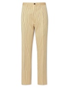 Giuliva Heritage - Vito Wide-Leg Pleated Pinstriped Virgin Wool Suit Trousers - Neutrals