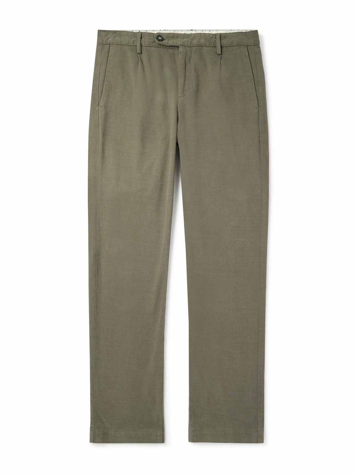Massimo Alba - Straight-Leg Stretch-Cotton Gabardine Trousers - Green