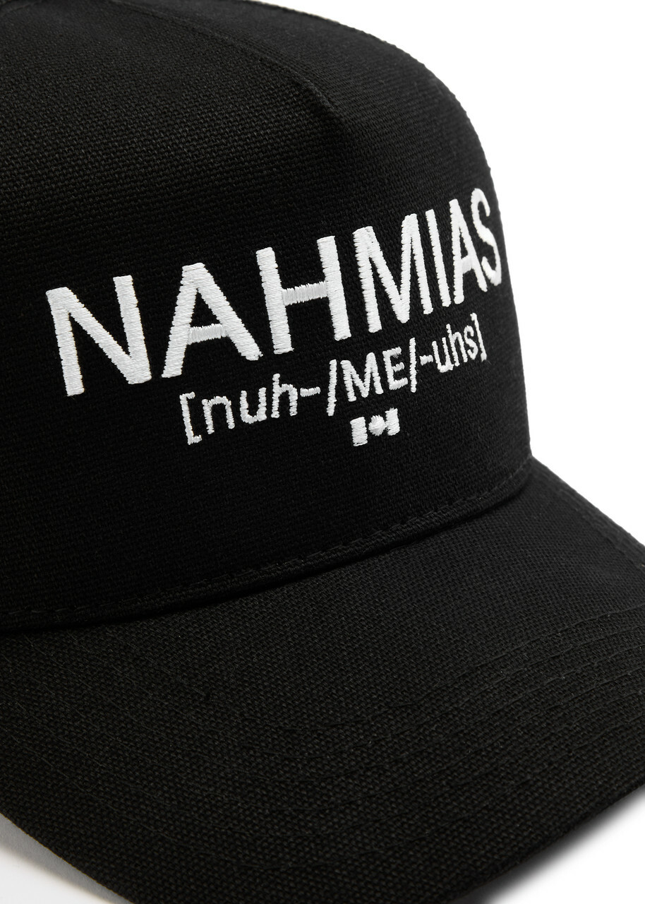 Nahmias Pronunciation Twill Trucker cap - Black - One Size
