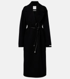 Sportmax Belted oversized virgin wool wrap coat