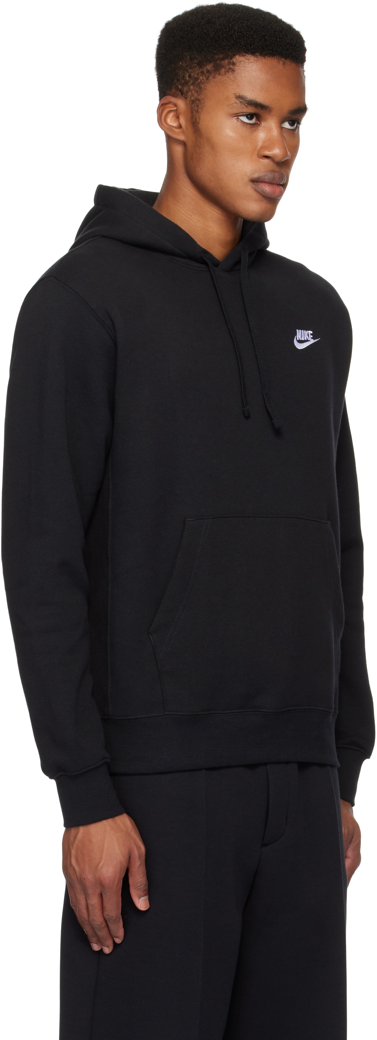 nike club black hoodie