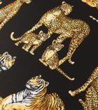 Versace Home Logo printed cotton satin cushion