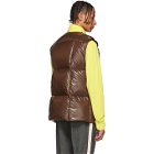 Calvin Klein 205W39NYC Brown and Navy Jacquard Down Vest
