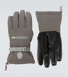 Brunello Cucinelli Leather-trimmed ski gloves