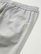 Loro Piana - Slim-Fit Straight-Leg Striped Wool-Blend Seersucker Trousers - Gray