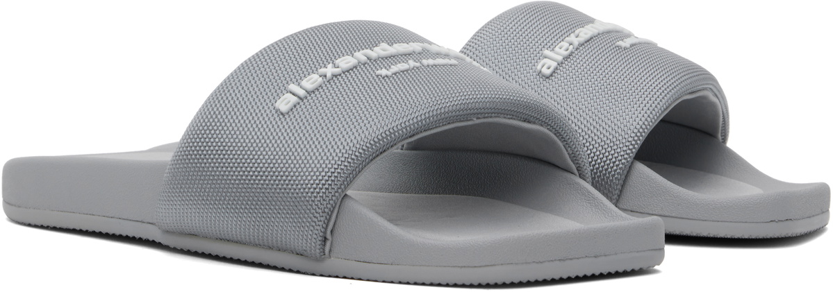 Alexander Wang Gray AW Pool Slides