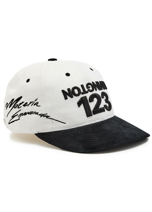 Photo: Rivington Roi Rebis Summer Solstice Faux Suede Snapback cap - Black And White - One Size