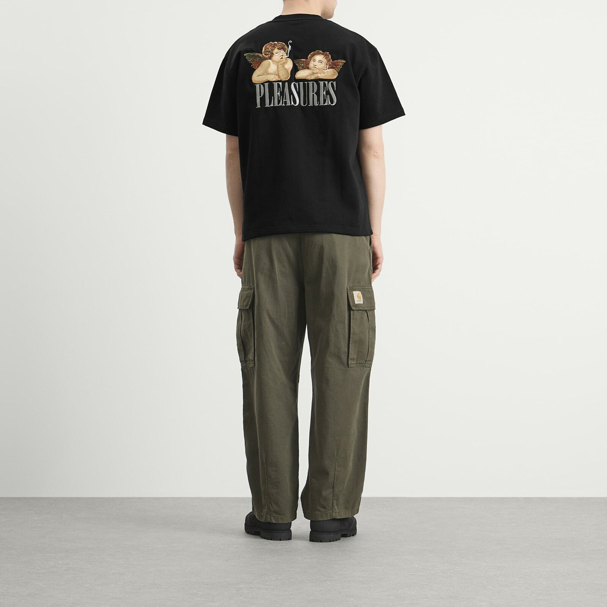 Pleasures Men's Dynamic Emboirdery T-Shirt in Black