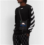 Off-White - Mesh-Trimmed Canvas and Shell Messenger Bag - Black