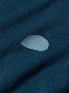 Folk - Embroidered Slub Cotton-Jersey T-Shirt - Blue