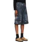 We11done Black Trompe L'Oeil Cargo Shorts
