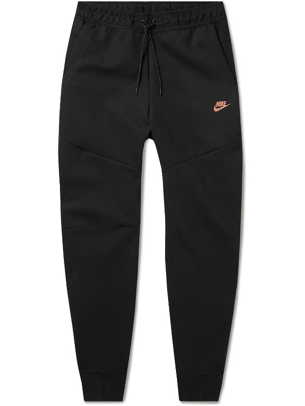 Photo: Nike - Tapered Brushed Stretch Tech-Fleece Sweatpants - Black