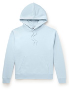 Jacquemus - Logo-Embroidered Organic Cotton-Jersey Hoodie - Blue