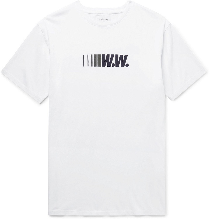Photo: Wood Wood - Logo-Print Organic Cotton-Jersey T-Shirt - White