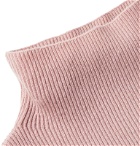 The Row - Daniel Ribbed Cashmere Mock-Neck Sweater - Pink