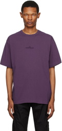 Stone Island Purple Embroidered T-Shirt