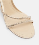 Rene Caovilla Crystal-embellished satin wedges