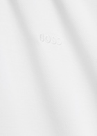 Boss Pallas Logo-embroidered Piqué Cotton Polo Shirt White