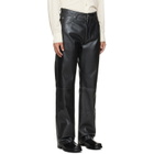 MM6 Maison Margiela Black Faux-Leather Pants