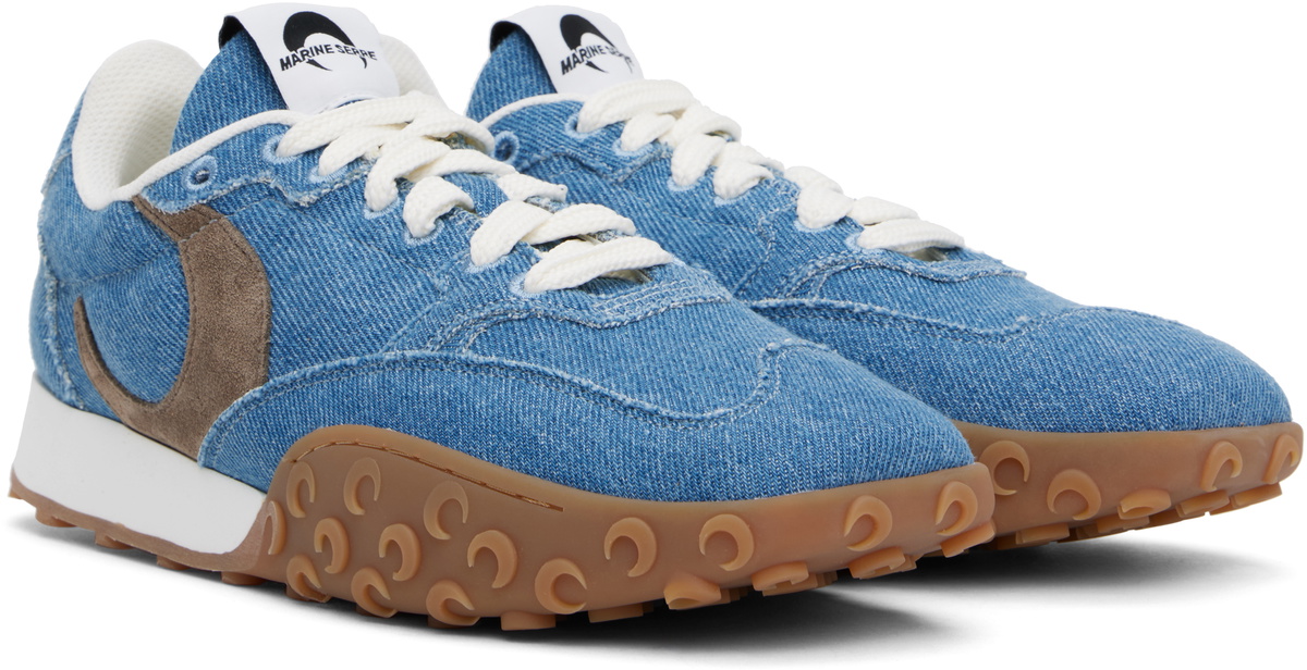 Marine Serre Blue Moon Laser Denim MS Rise Sneakers