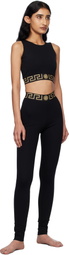 Versace Underwear Black Greca Border Gym Sport Bra