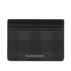Burberry Men's Sandon Check Cardholder in Charcoal