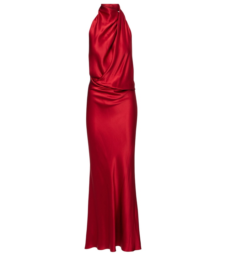 Photo: The Sei Draped halterneck silk satin gown