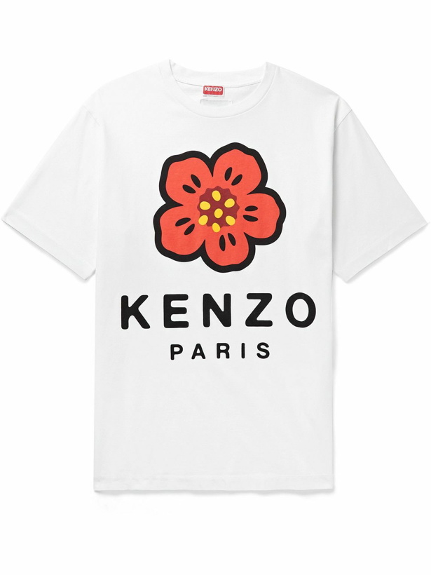 Photo: KENZO - Logo-Print Cotton-Jersey T-Shirt - White