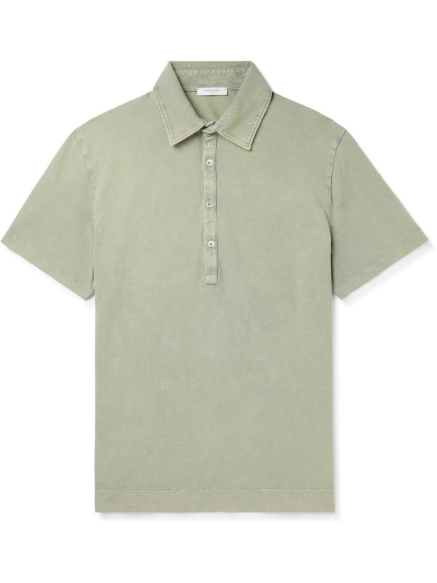 Photo: Boglioli - Cotton-Piqué Polo Shirt - Green