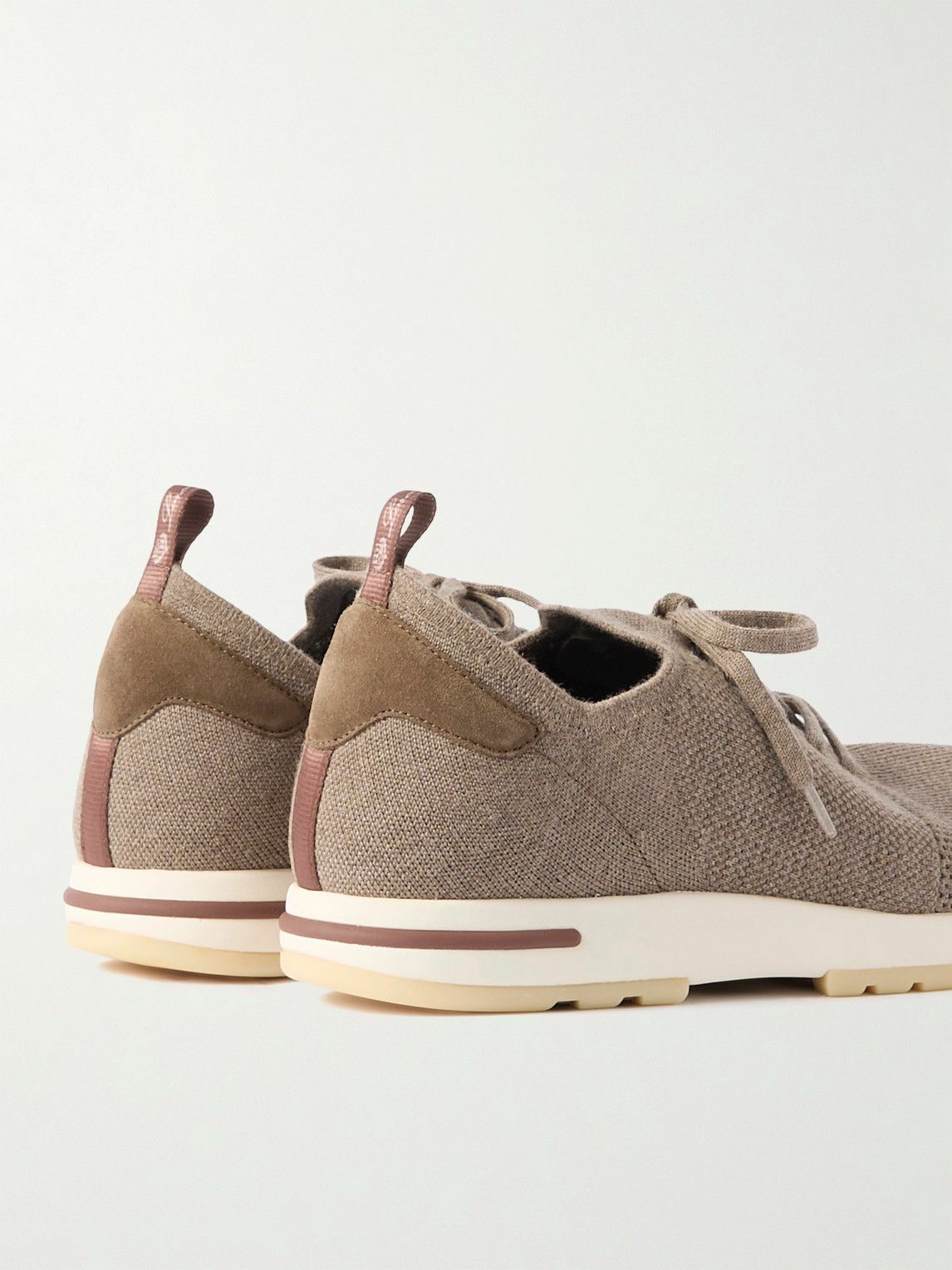 Loro Piana - 360 Flexy Walk Suede-Trimmed Knitted Wool Sneakers - Brown ...
