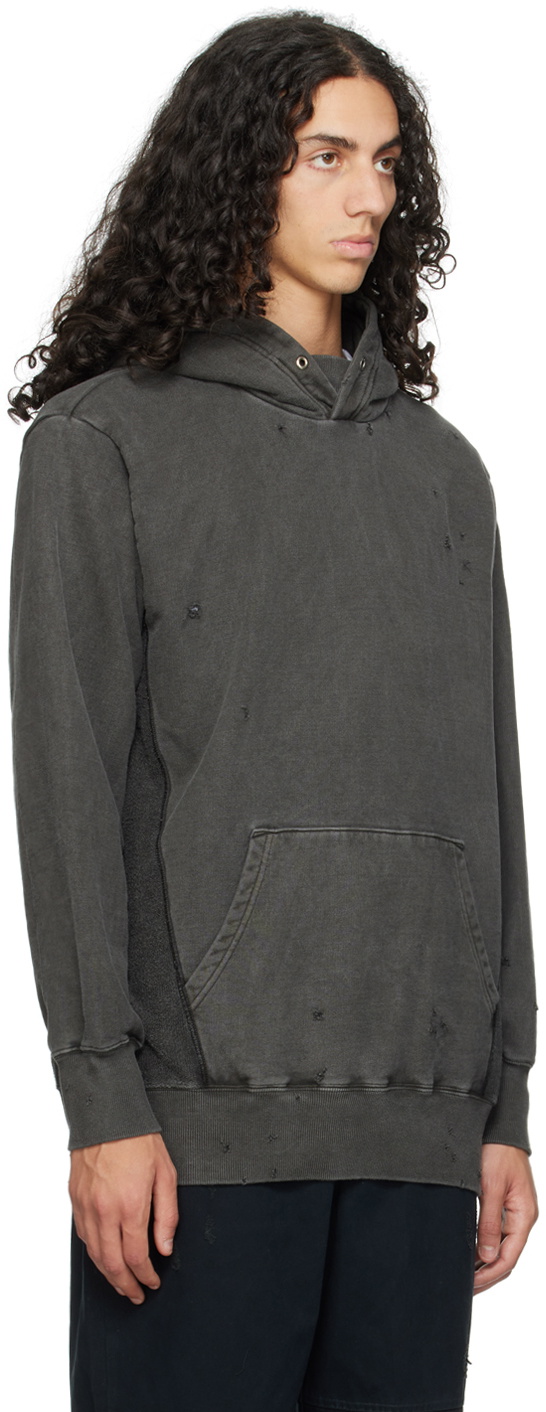 UNDERCOVER Gray Distressed Hoodie