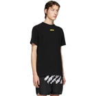 Off-White Black and Yellow Disrupted Font T-Shirt