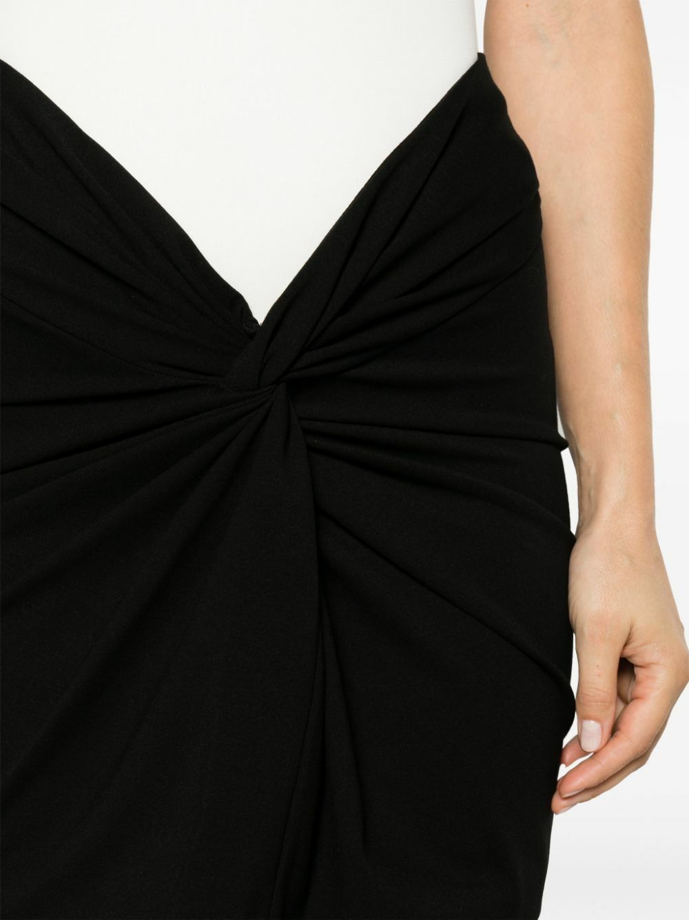 GAUGE81 Black Barina Knot-Detail Mini Skirt