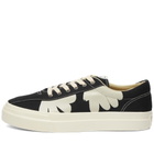 Stepney Workers Club Men's Dellow Shroom Hands Print Canvas Sneake Sneakers in Black/White