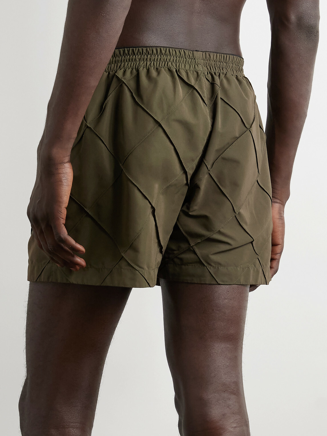 Bottega Veneta - Straight-Leg Short-Length Tech-Faille Swim Shorts - Green