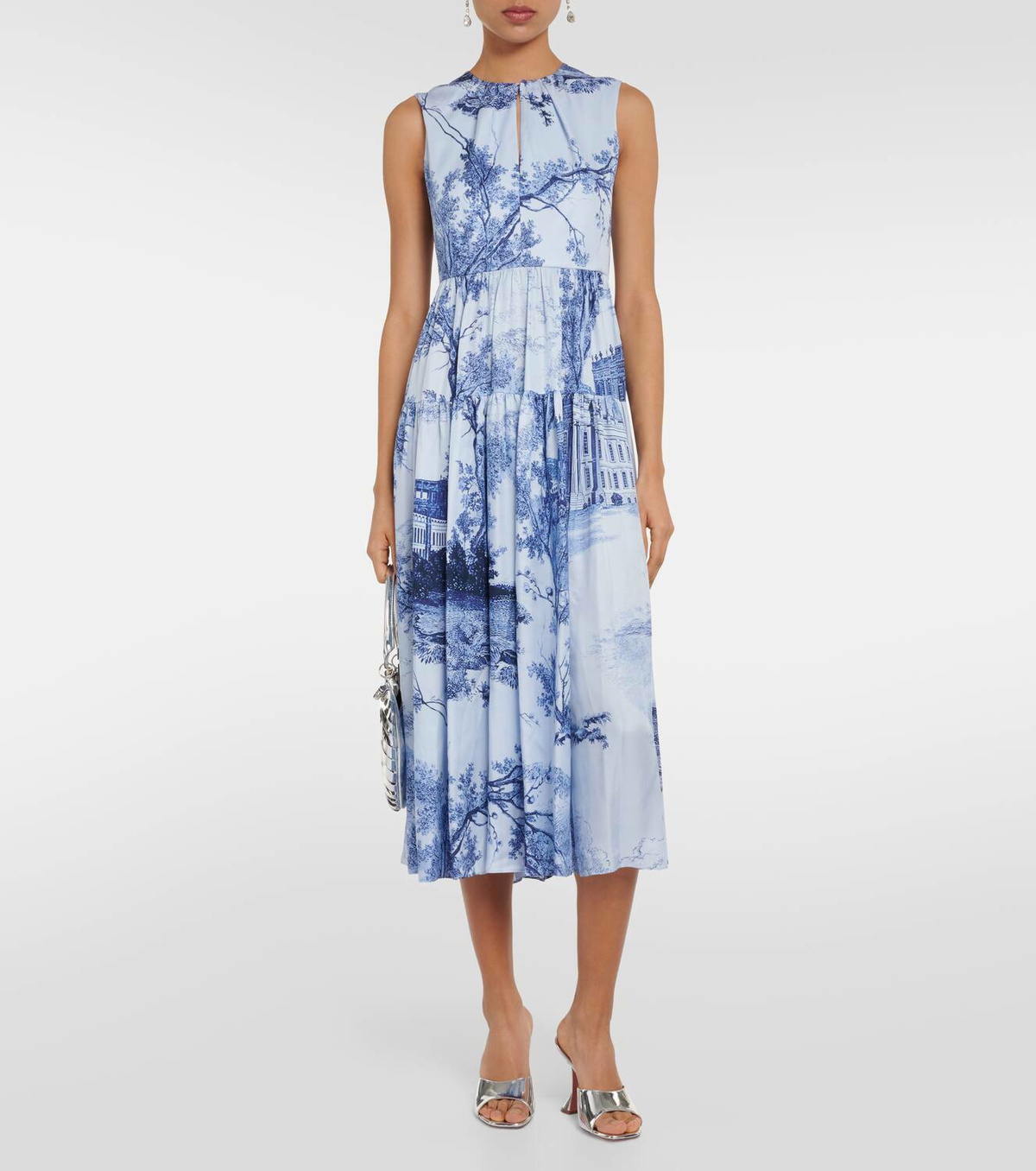 ERDEM アーデム ワンピース Draped floral midi dress1058099 Draped Midi Cocktail Dress | Erdem.com – ERDEM