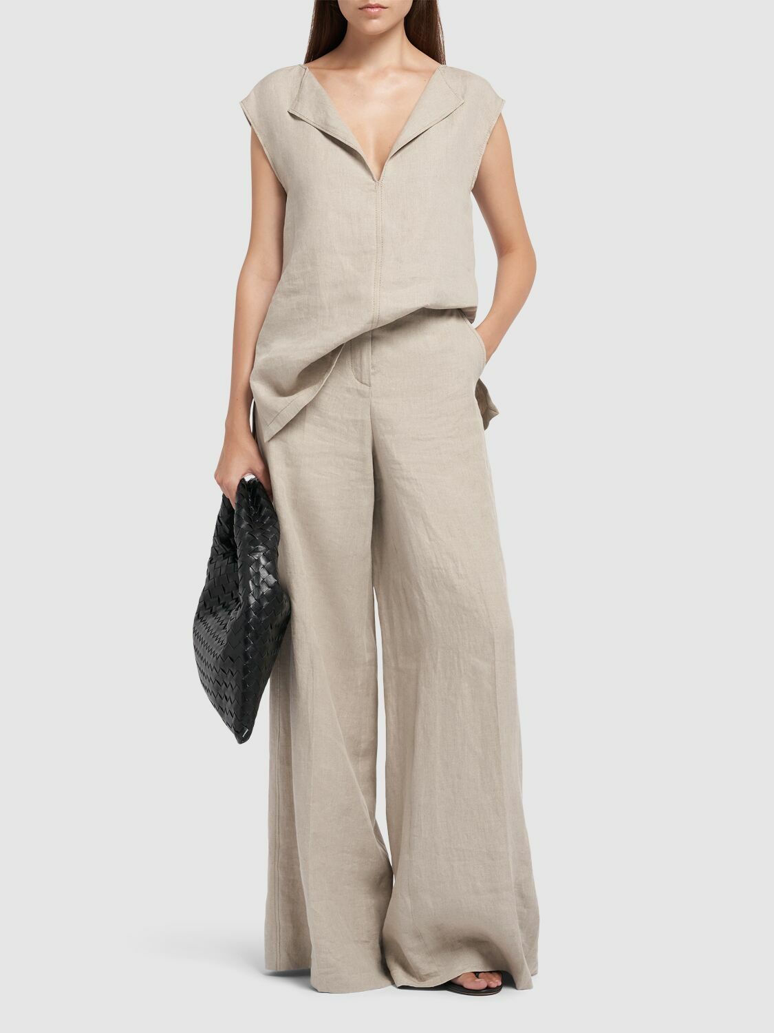 MAX MARA Sequoia Linen Wide Pants Max Mara
