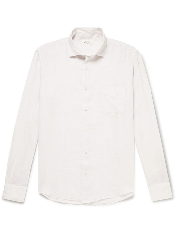 Photo: Hartford - Penn Garment-Dyed Linen Shirt - Gray