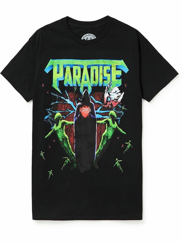Photo: PARADISE - Heart of Darkness Printed Cotton-Jersey T-Shirt - Black