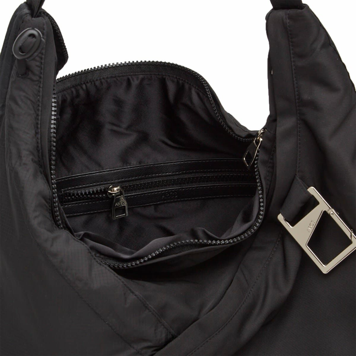 ARCS HEY Sling Bag in Black Criss-Cross 