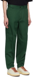 Lanvin Green Biker Trousers