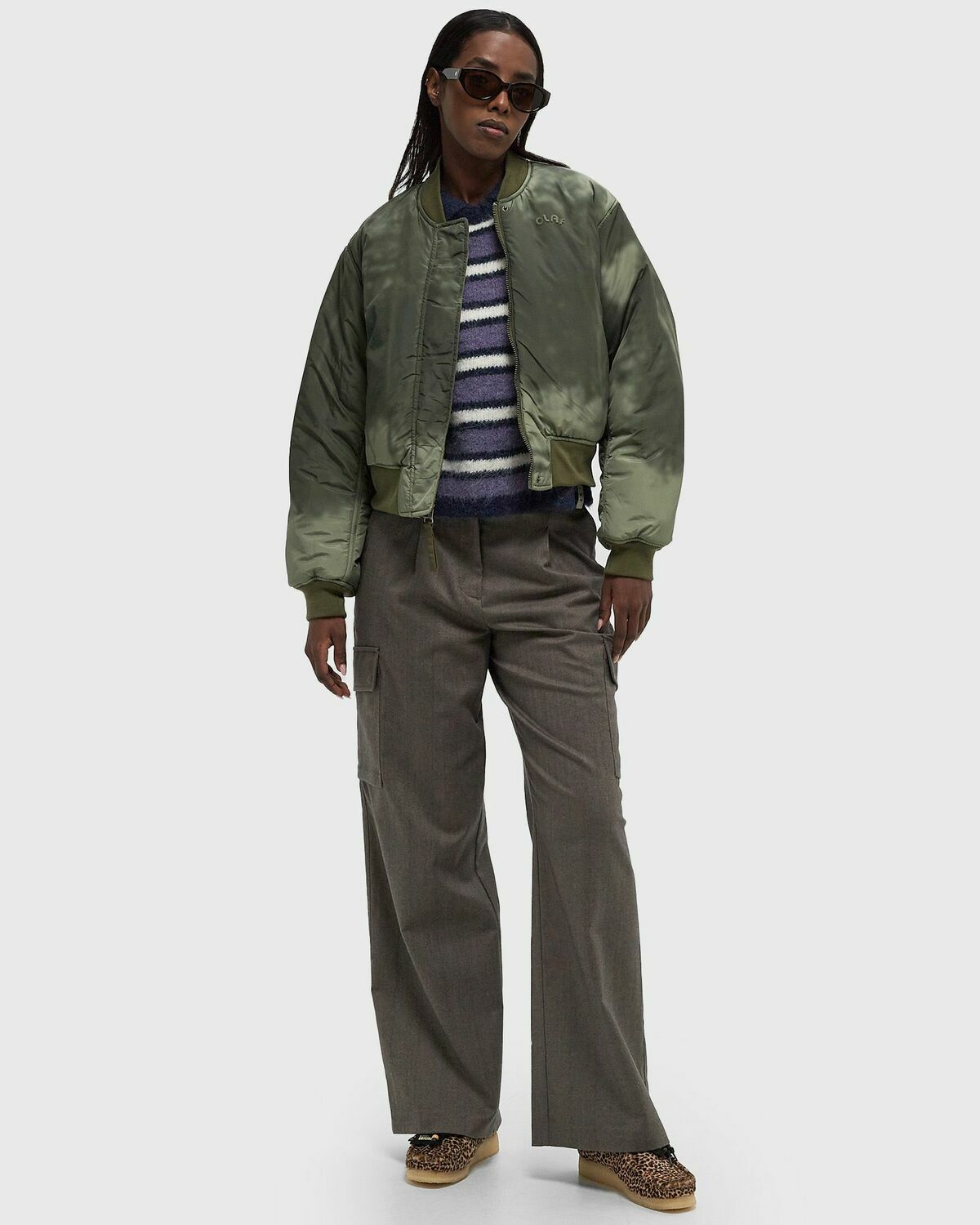 ØLÅF REVERSIBLE BOMBER JACKET Green Women