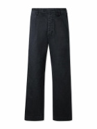 Auralee - Straight-Leg Pleated Cotton Chinos - Black