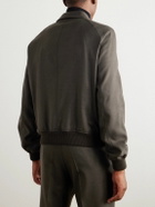 TOM FORD - Mohair, Virgin Wool and Silk-Blend Blouson Jacket - Brown
