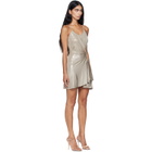 Diesel Beige Stretch Jersey & Metallic Finish Minidress