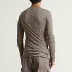 Rick Owens Men's Double Layer Long Sleeve T-Shirt in Dust