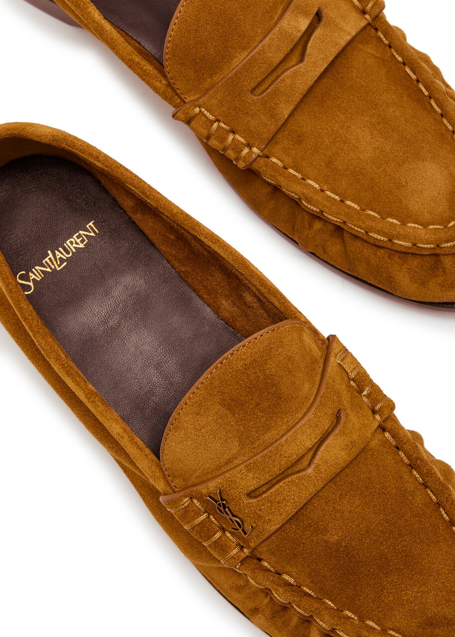 Saint Laurent Le Loafer 15 Suede Loafers Tan