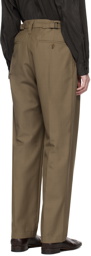 LEMAIRE Taupe Pleated Trousers