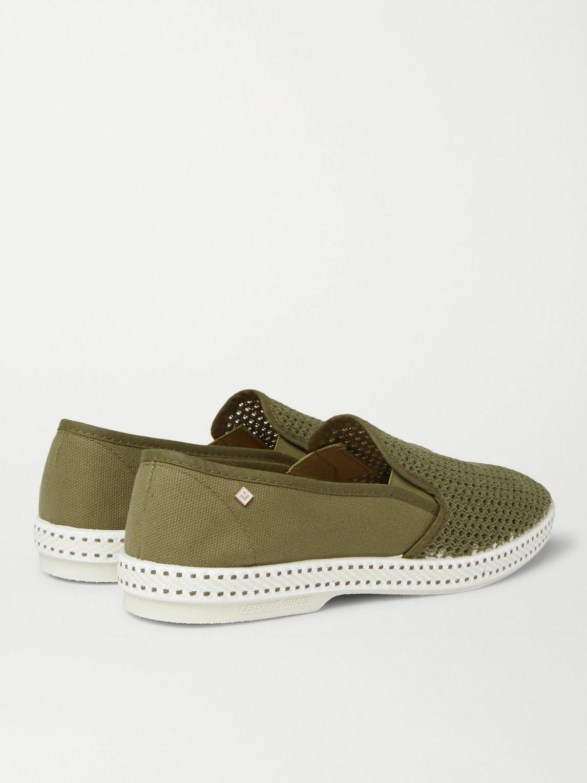 RIVIERAS - Cotton-Mesh and Canvas Espadrilles - Green